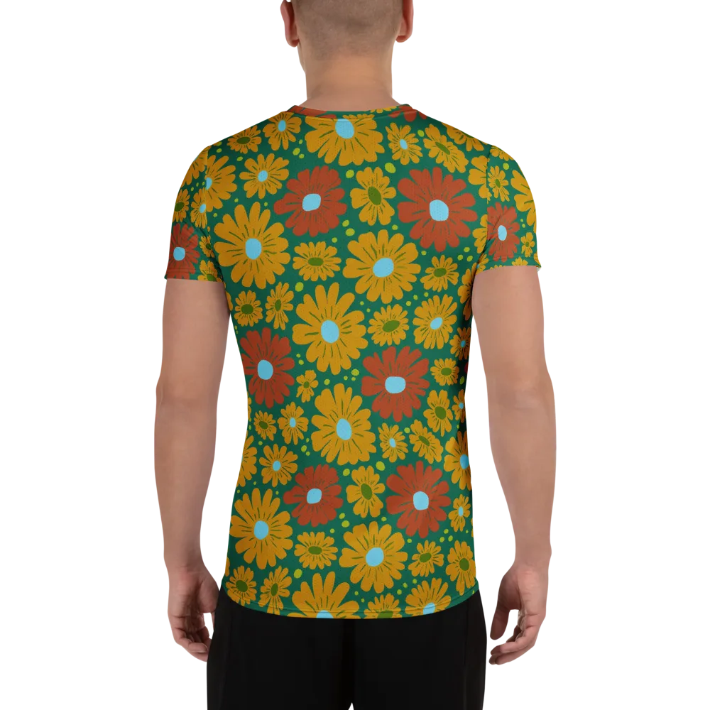 Marigold Voltage on Men's Athletic T-Shirt — Back