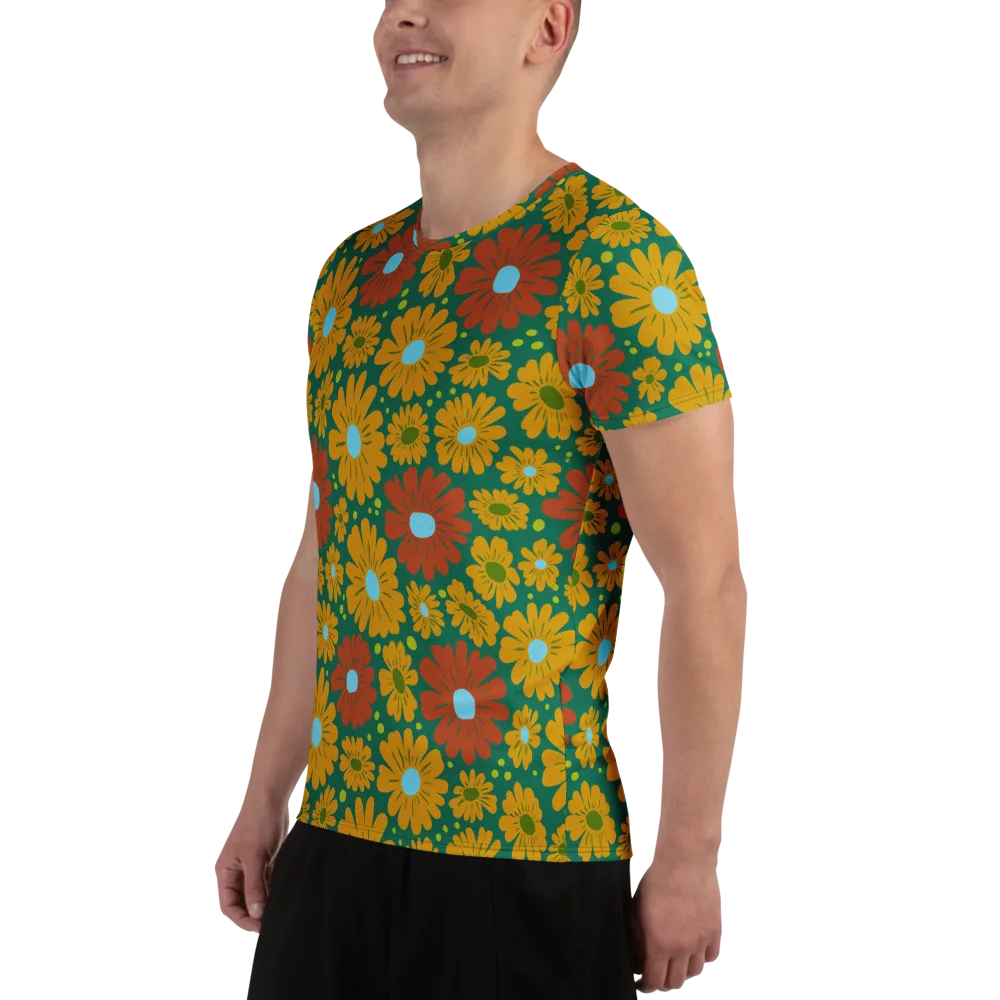 Marigold Voltage on Men's Athletic T-Shirt — Left