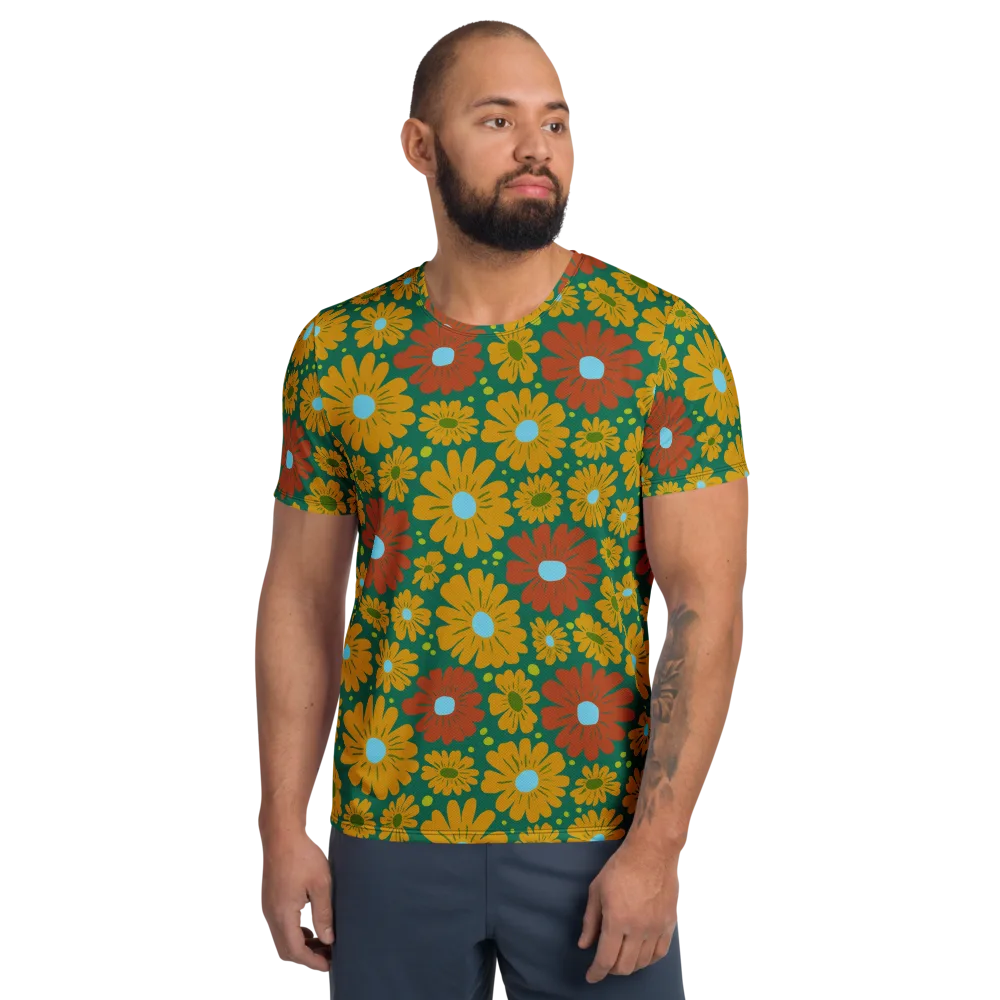 Marigold Voltage on Men's Athletic T-Shirt — Front