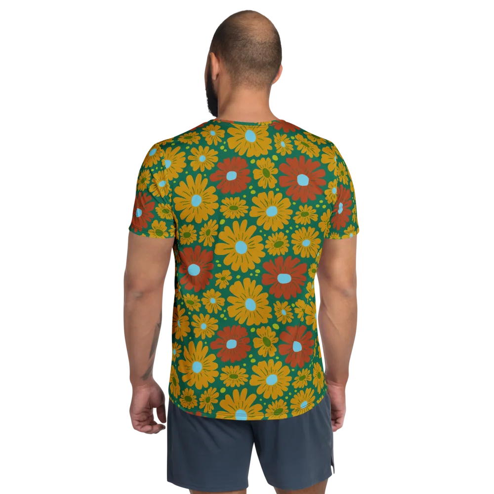 Marigold Voltage on Men's Athletic T-Shirt — Back