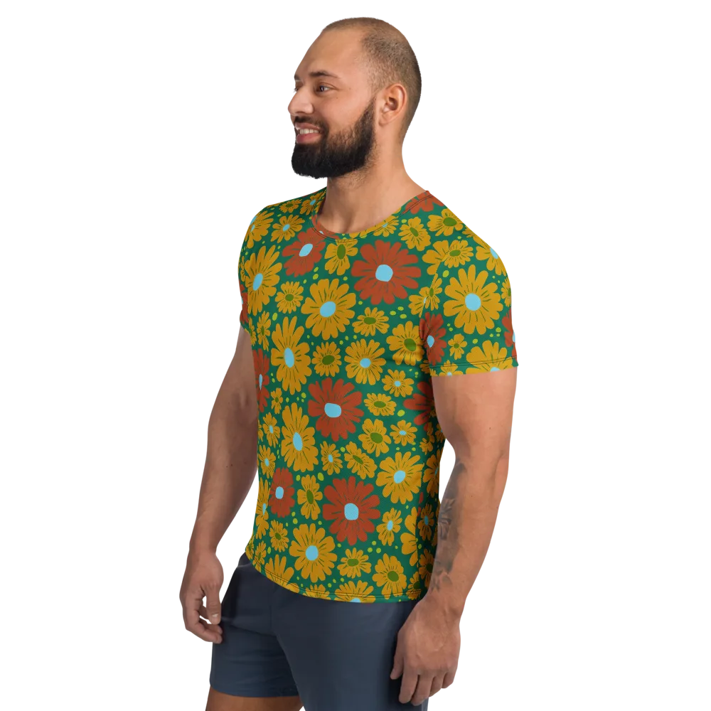 Marigold Voltage on Men's Athletic T-Shirt — Left