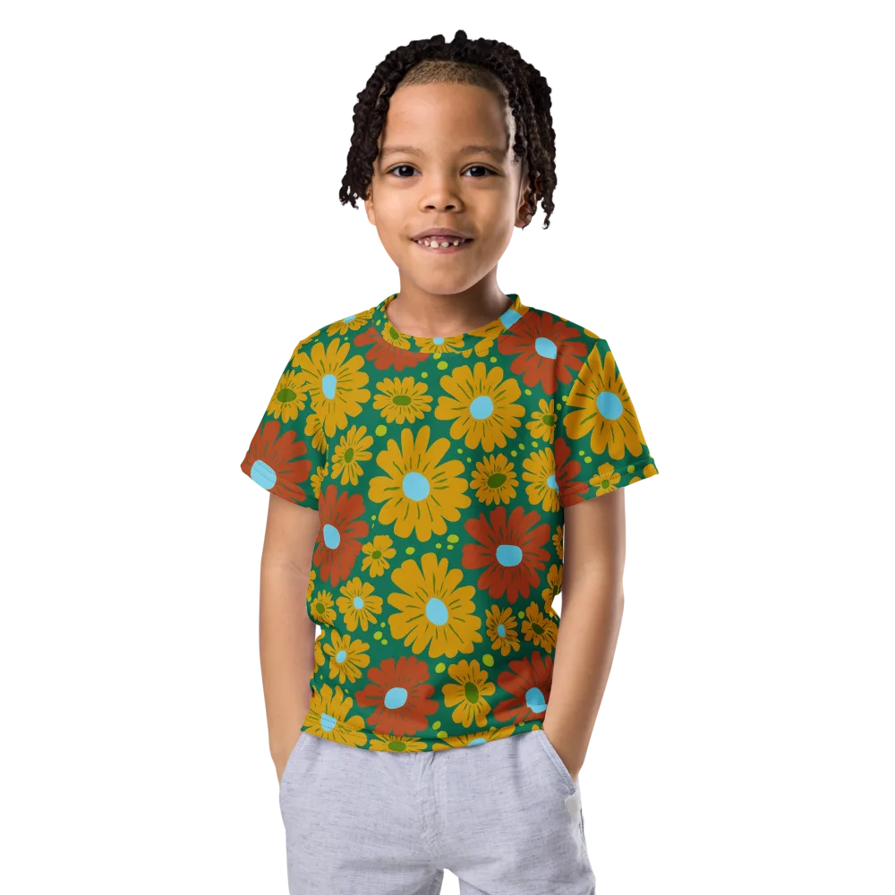 Marigold Voltage on Kids Crew Neck T-Shirt — Front