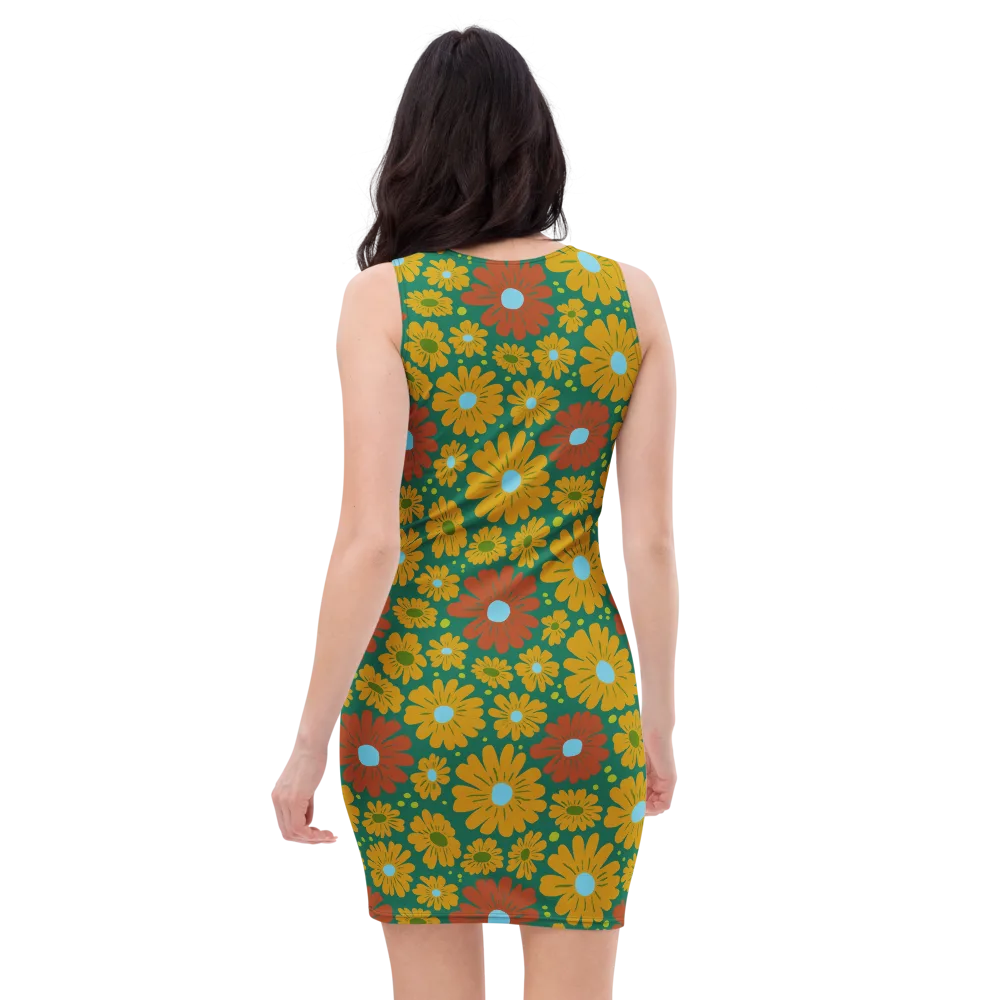 Marigold Voltage on Bodycon Dress — Back