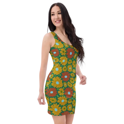 Marigold Voltage on a Bodycon Dress
