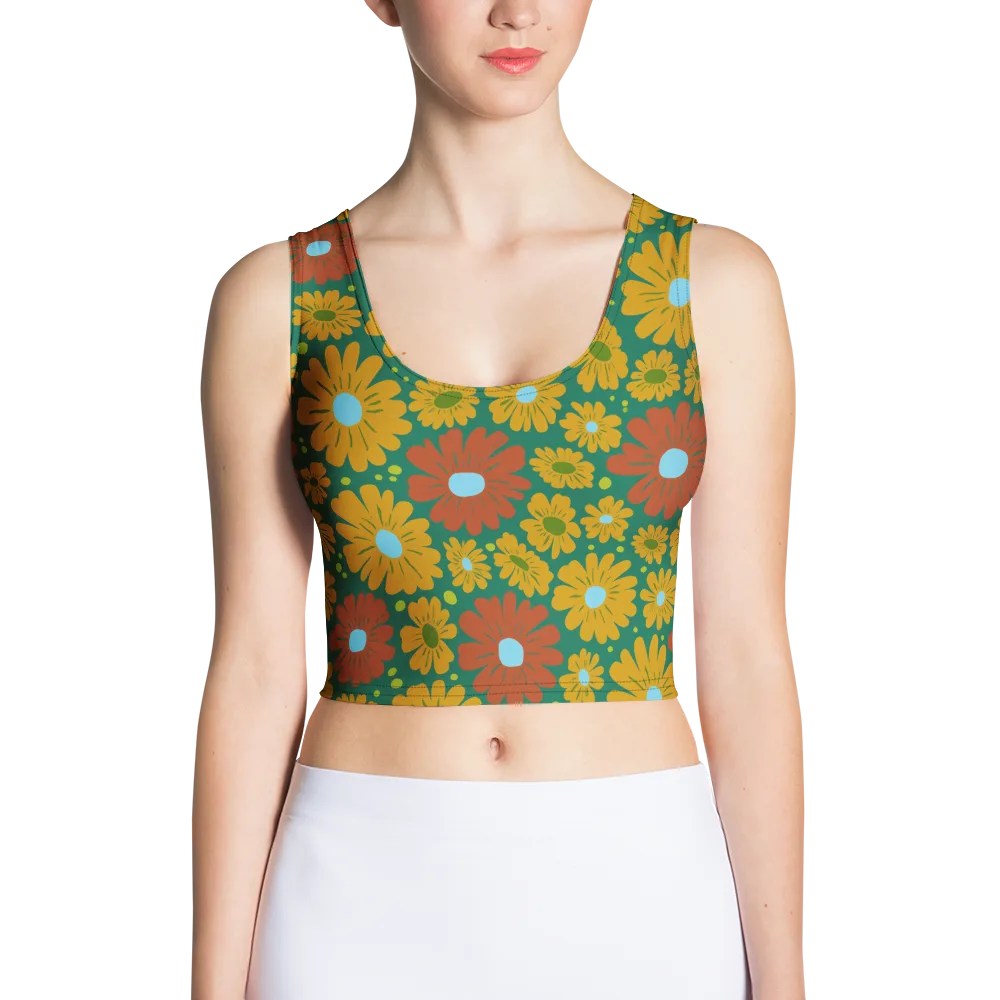 Marigold Voltage on Crop Top — Front