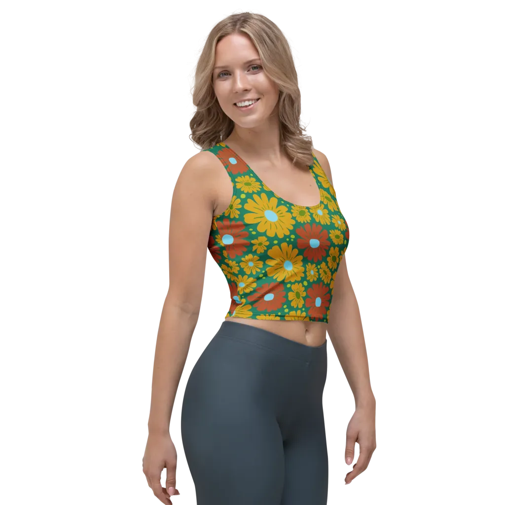 Marigold Voltage on Crop Top — Right Front