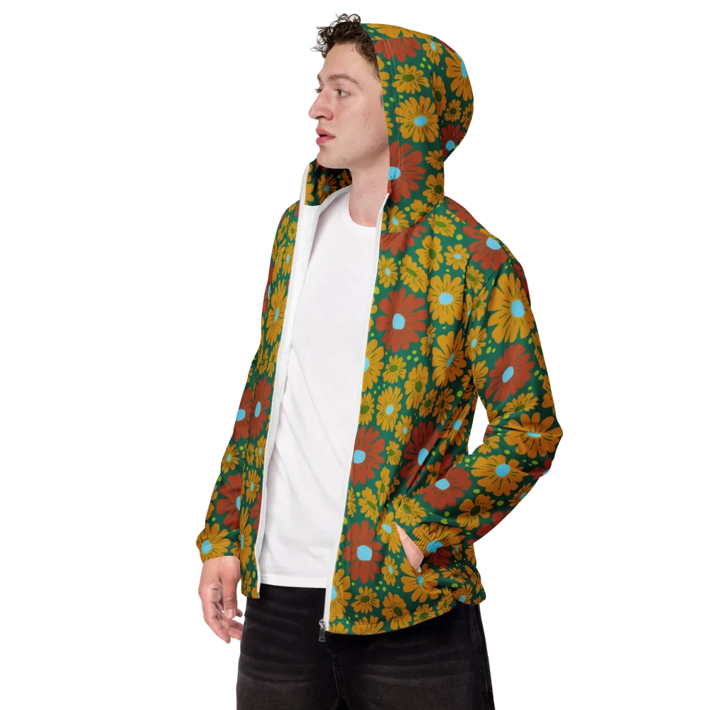 Marigold Voltage on Men's Windbreaker — Left Front