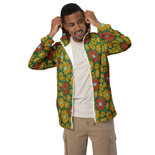 Marigold Voltage on a Men's Windbreaker