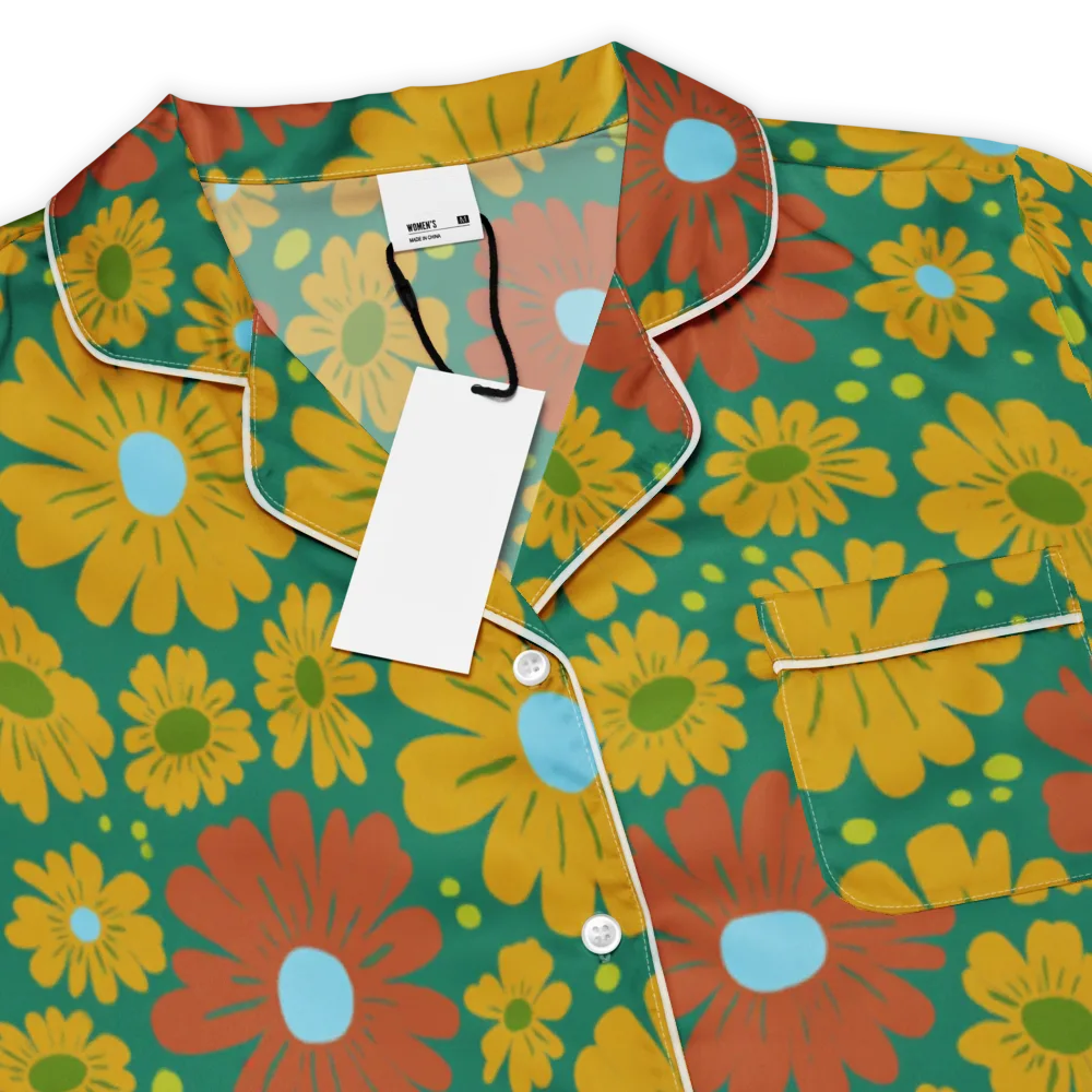 Marigold Voltage on Women's Short Sleeve Pajama Top — Product details