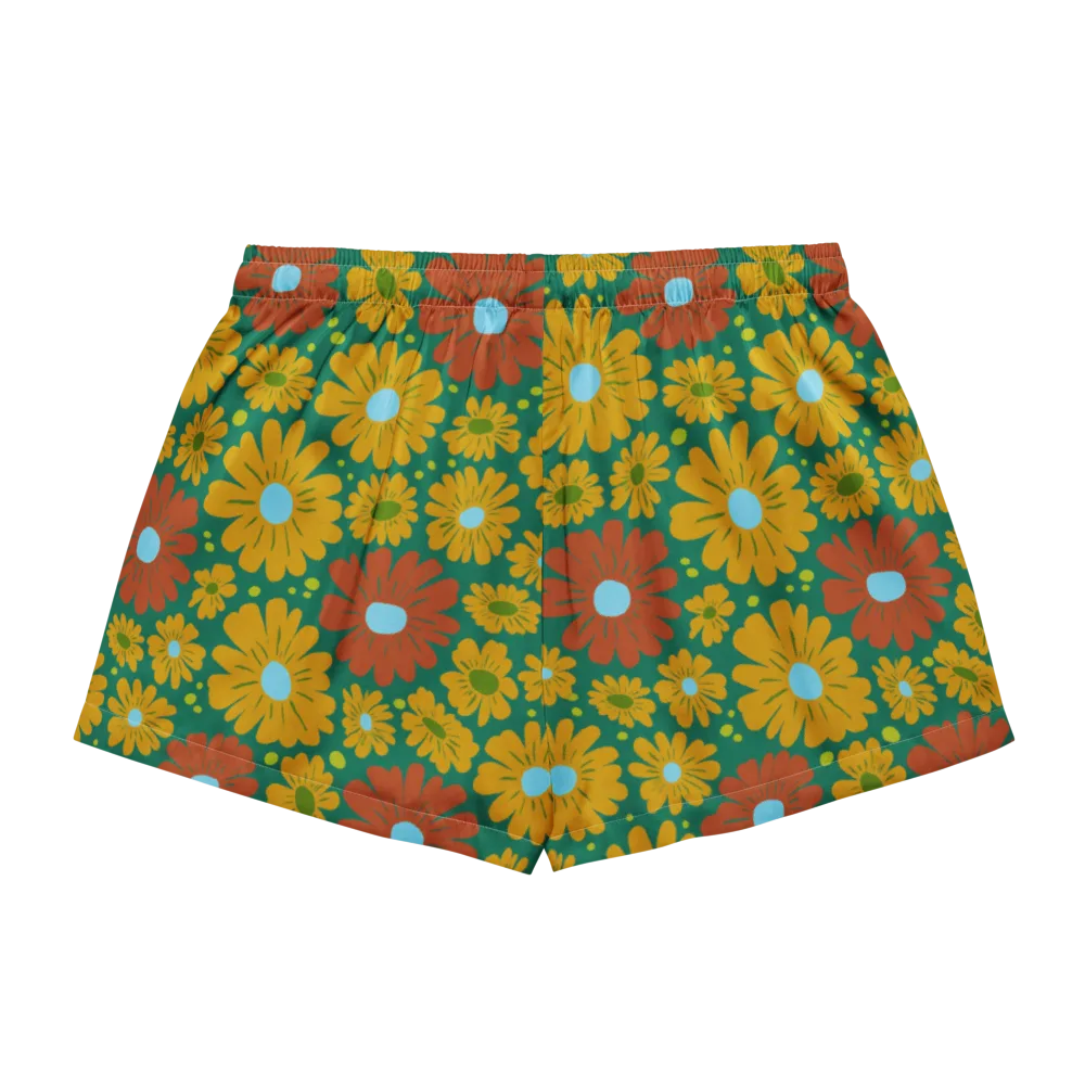Marigold Voltage on Women's Pajama Shorts — Back