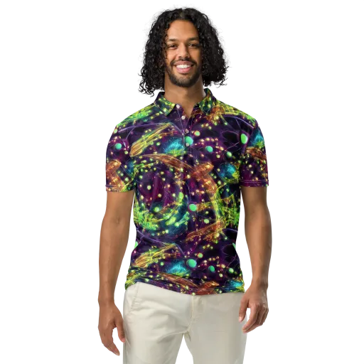 Astral Organica on a Men's Slim Fit Polo Shirt