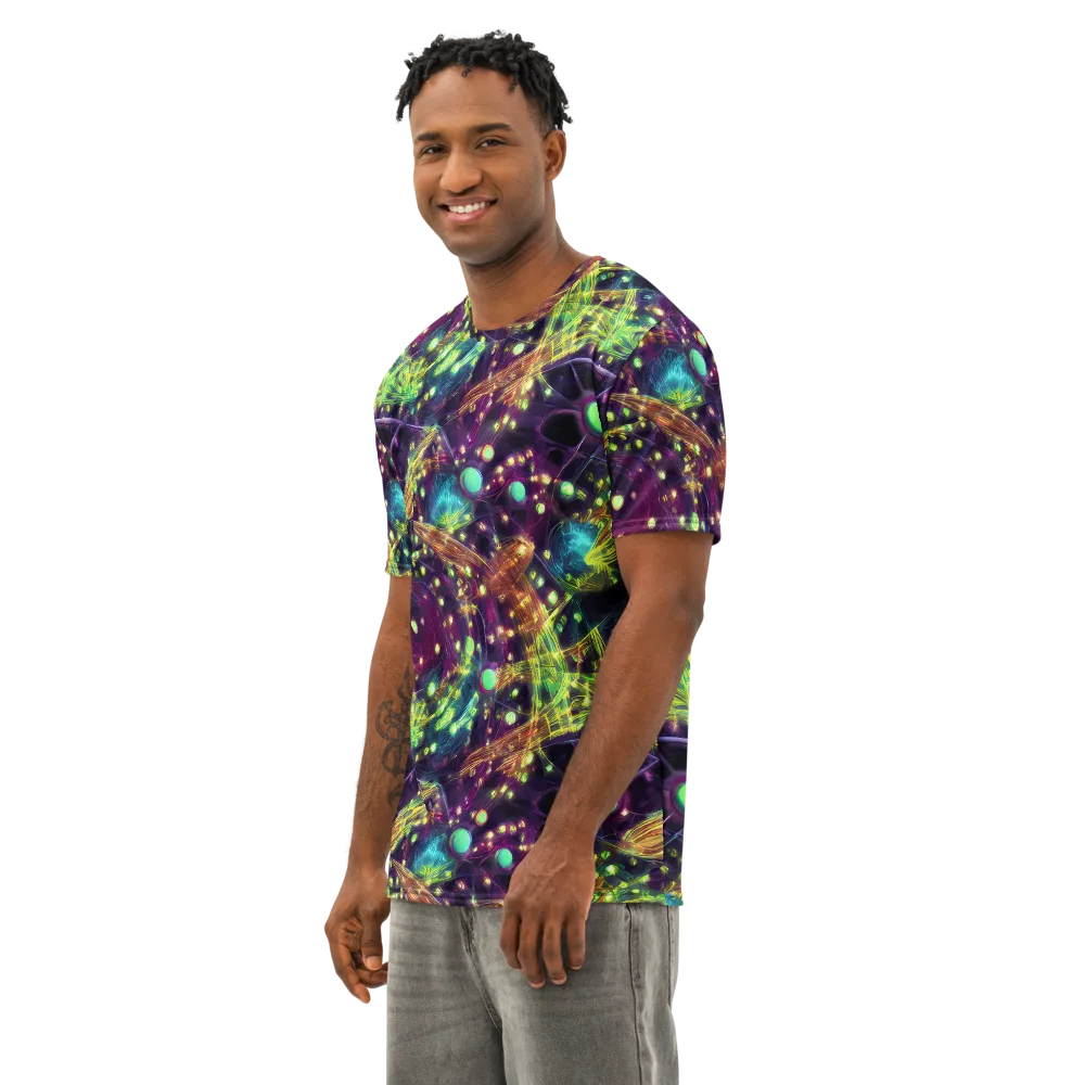 Astral Organica on Men's Cotton Crew Neck T-Shirt — Left Front