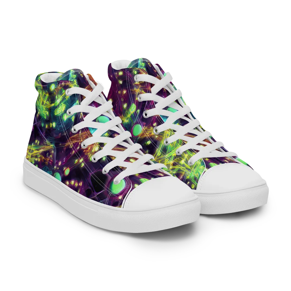 Astral Organica on Men's High Top Canvas Shoes — Right Front