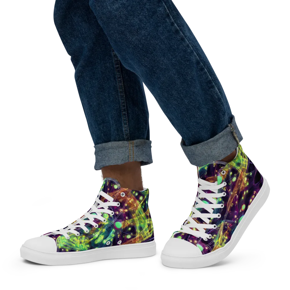 Astral Organica on Men's High Top Canvas Shoes — Left