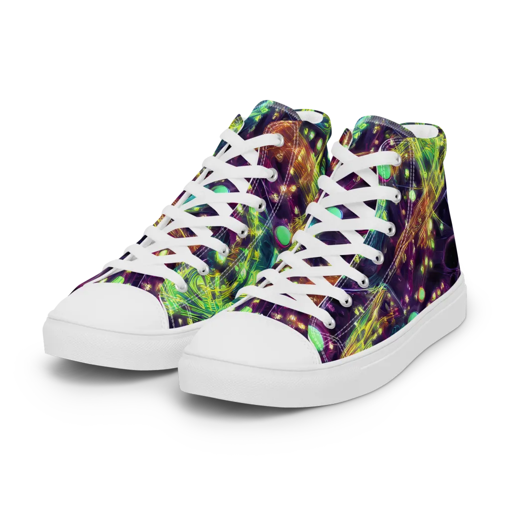 Astral Organica on Women's High Top Canvas Shoes — Left Front
