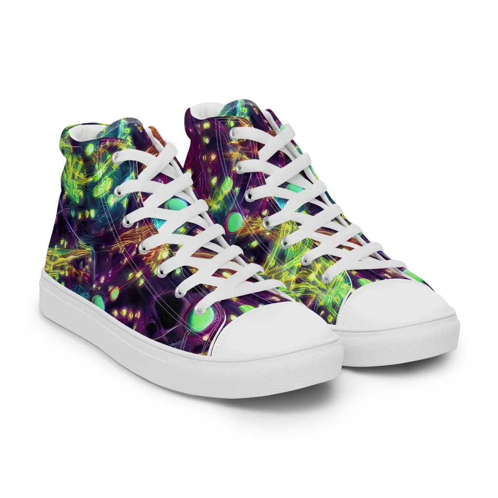 Astral Organica on Women's High Top Canvas Shoes — Right Front