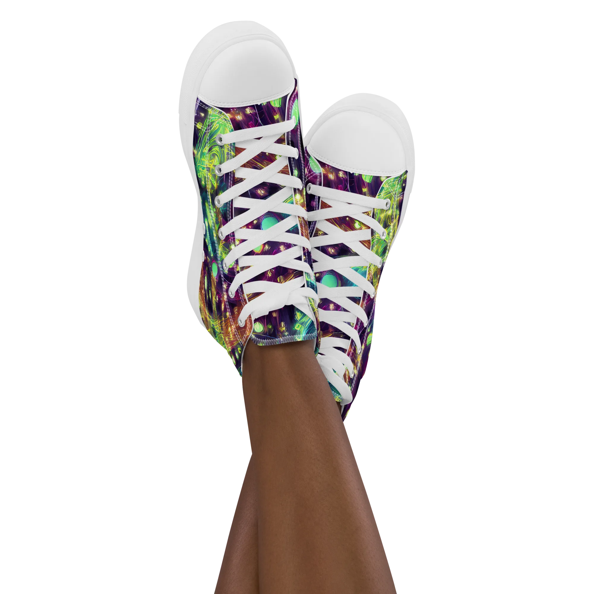 Astral Organica on Women's High Top Canvas Shoes — Front
