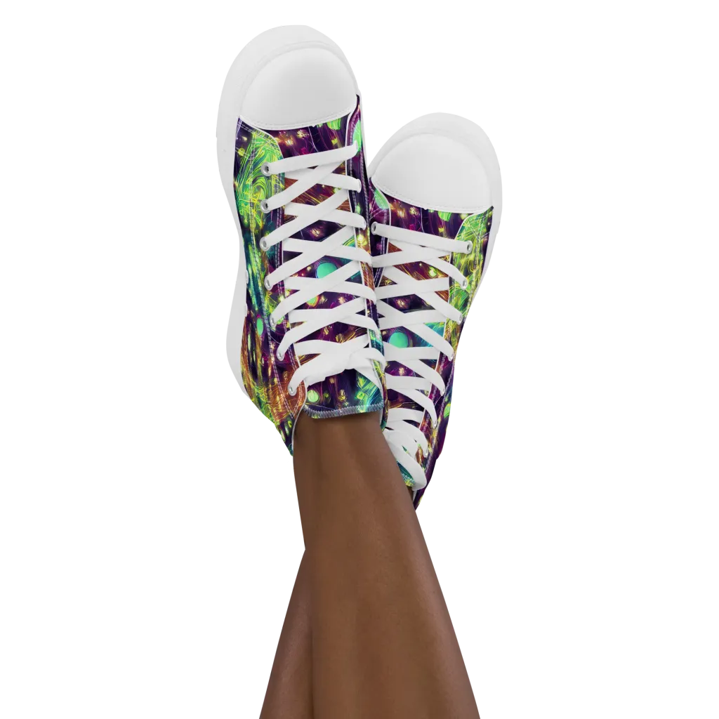 Astral Organica on Women's High Top Canvas Shoes — Front