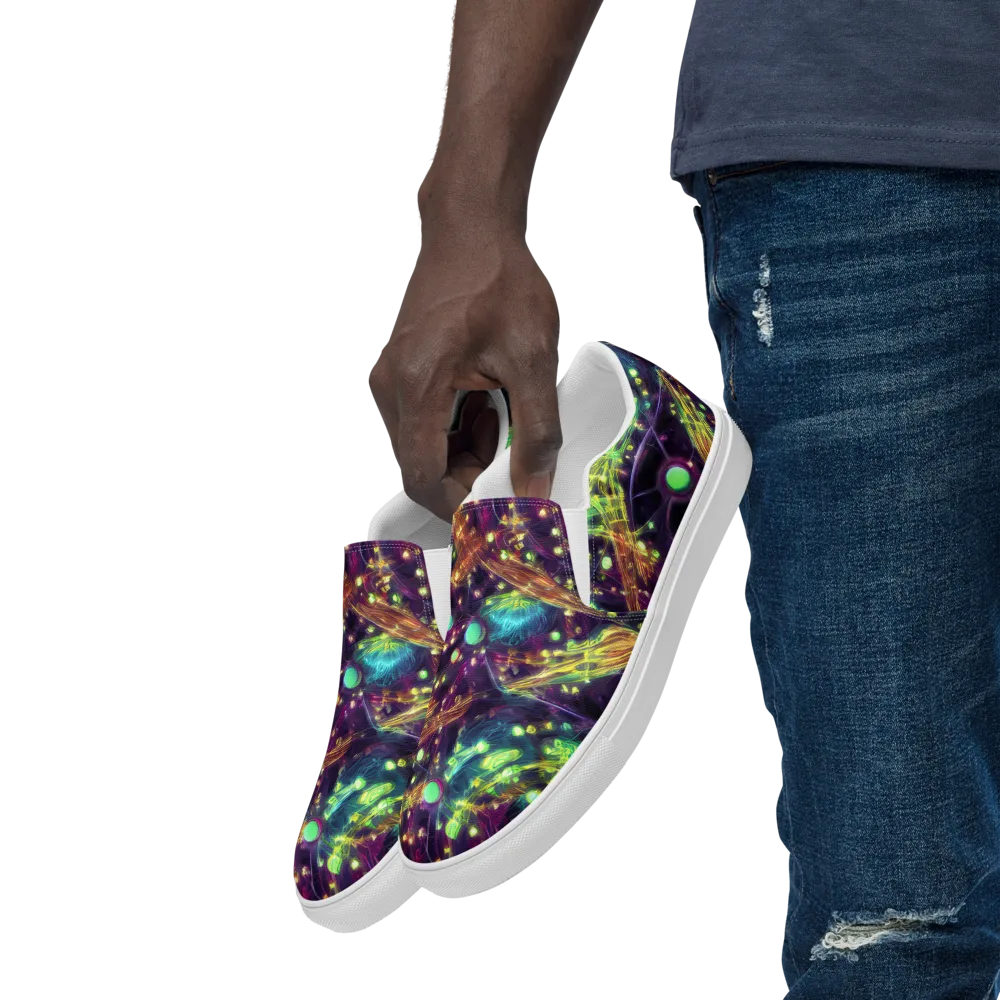 Astral Organica on Men's Slip-On Canvas Shoes — Left Front
