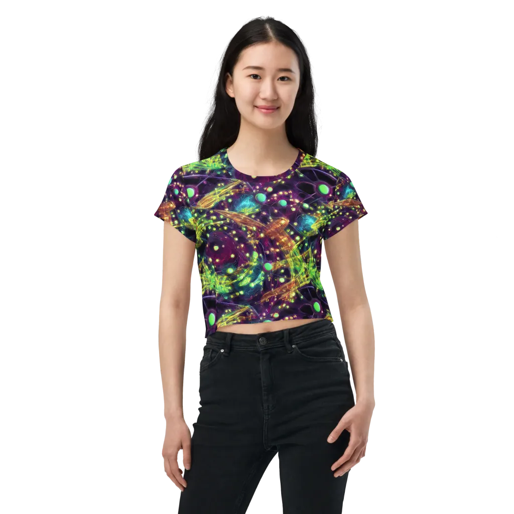 Astral Organica on Crop Tee — Front