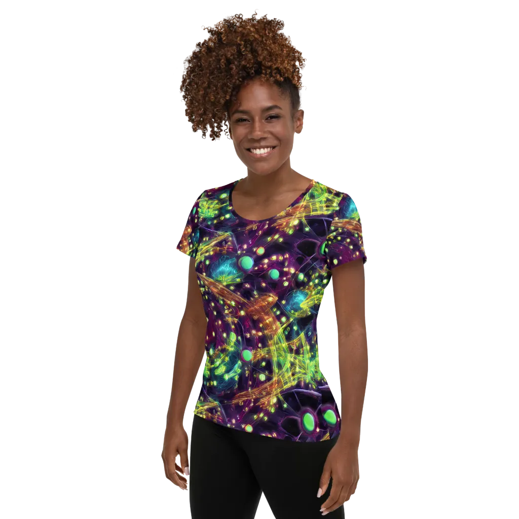 Astral Organica on Women's Athletic T-Shirt — Left