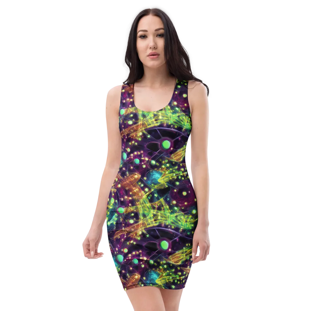 Astral Organica on Bodycon Dress — Front