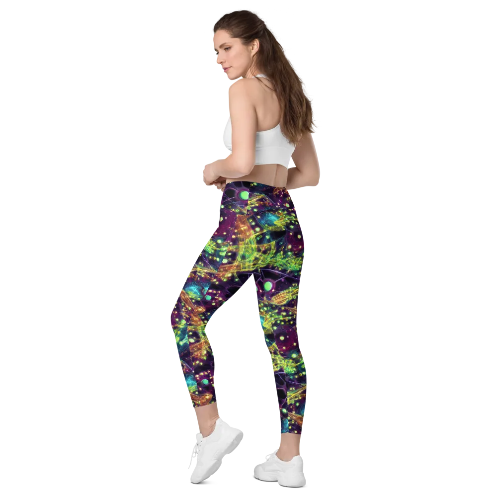 Astral Organica on Leggings with Pockets — Left Back