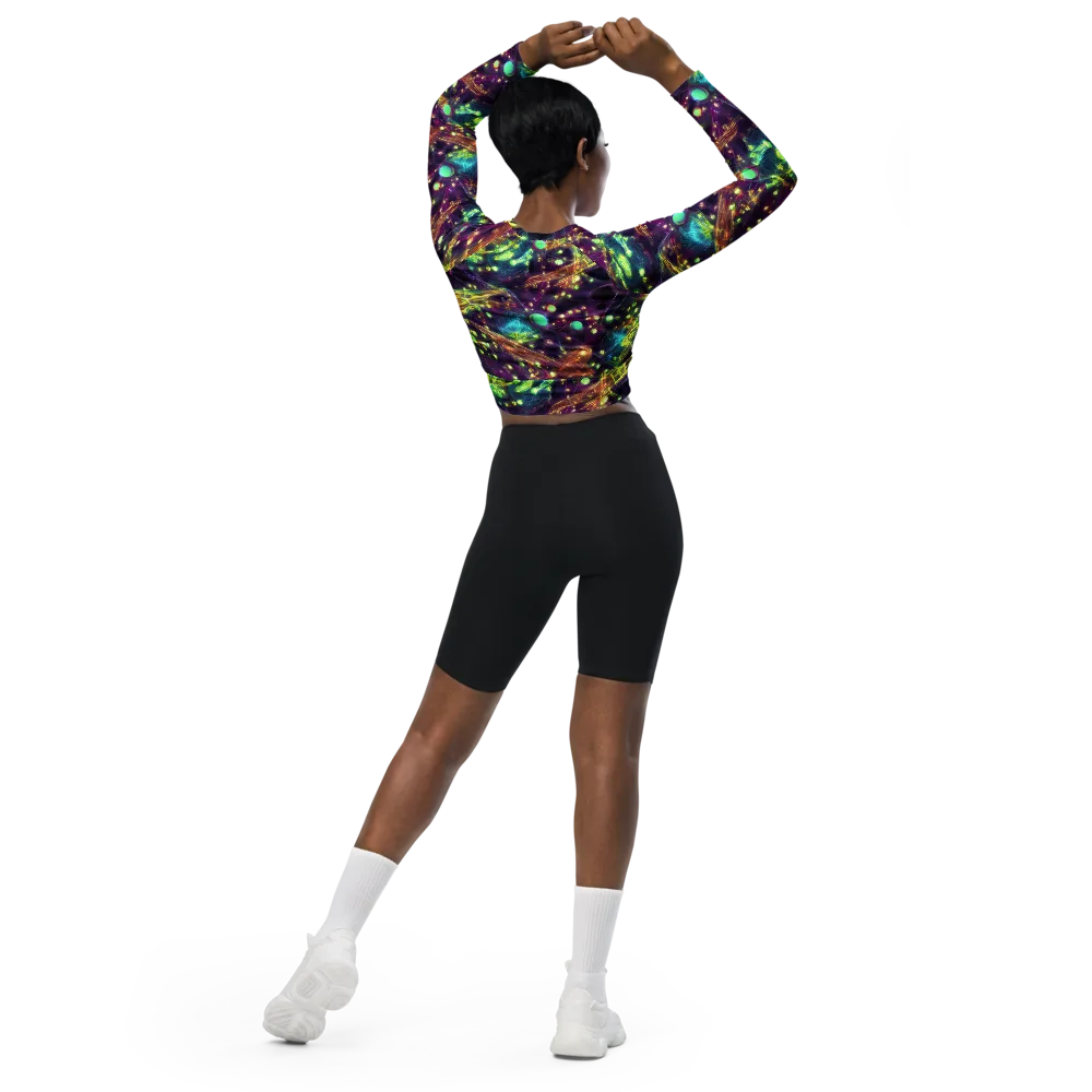 Astral Organica on Long Sleeve Crop Top — Back