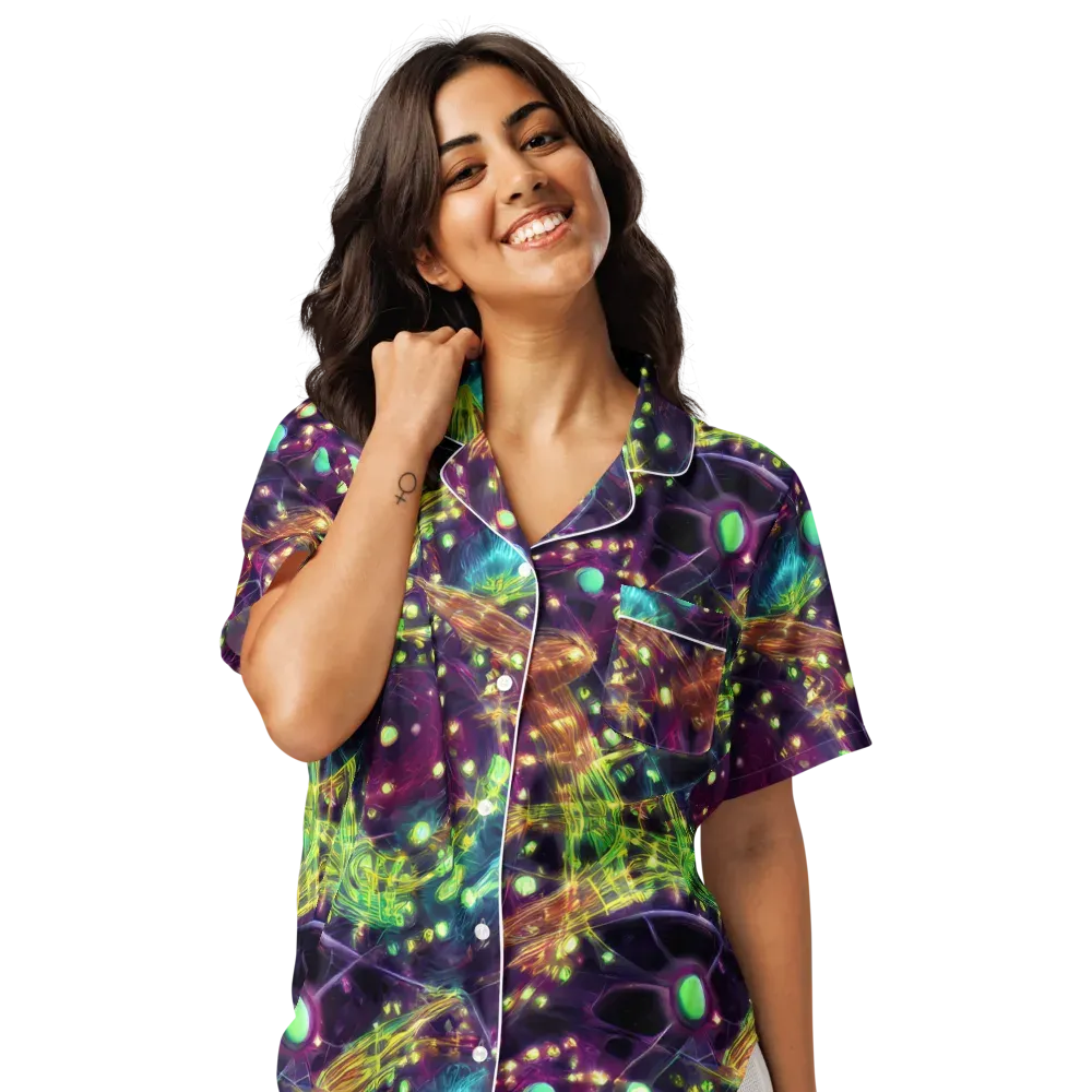 Astral Organica on Women's Short Sleeve Pajama Top — Front