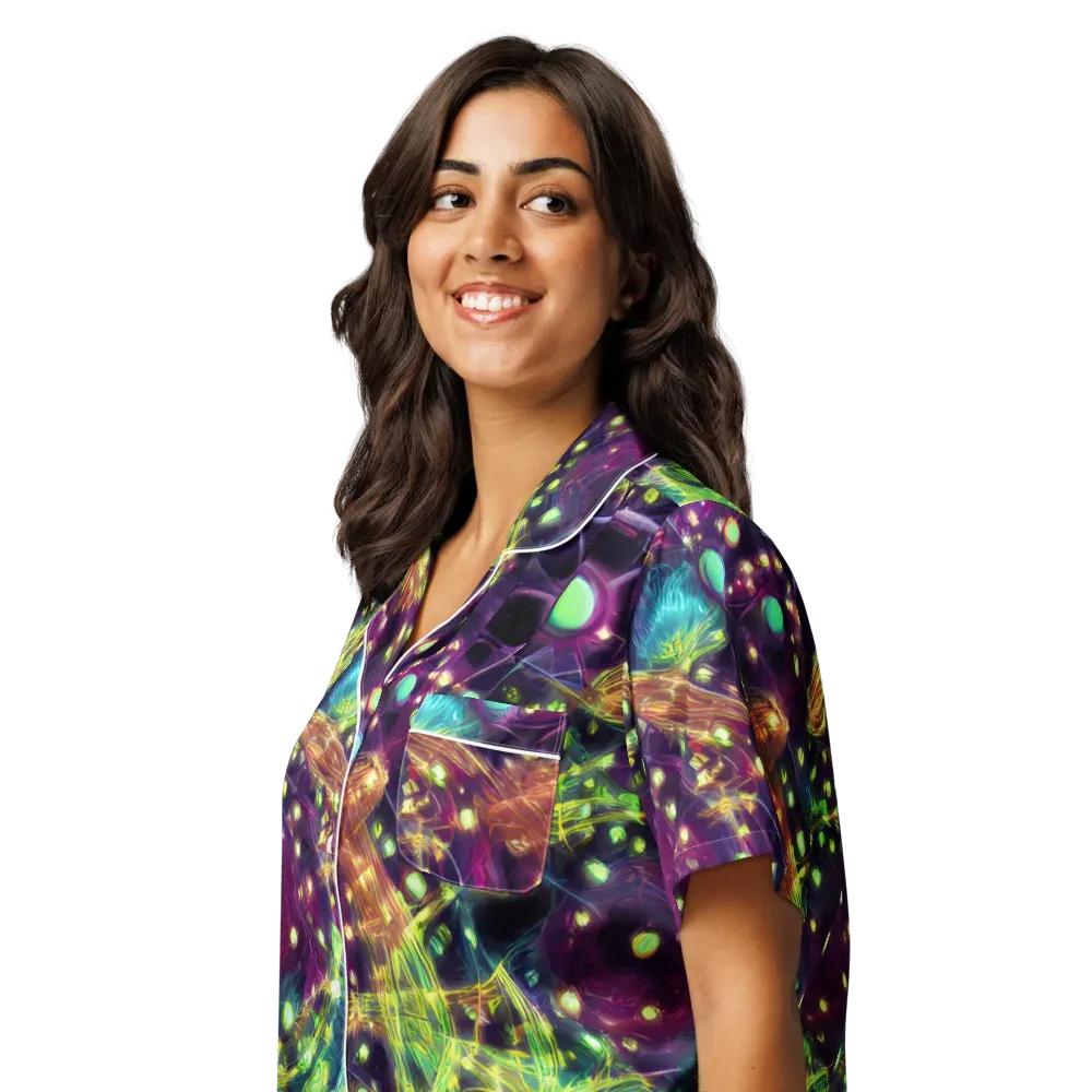 Astral Organica on Women's Short Sleeve Pajama Top — Left Front