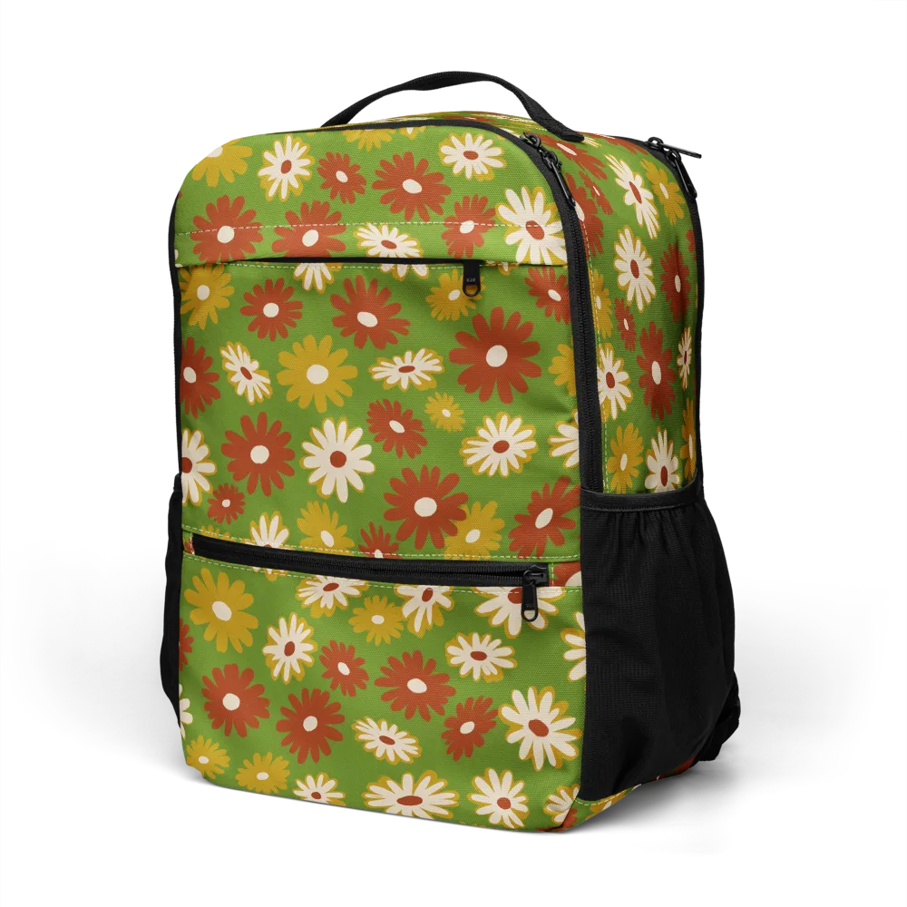 Harvest Daisy on Utility Backpack — Left Front