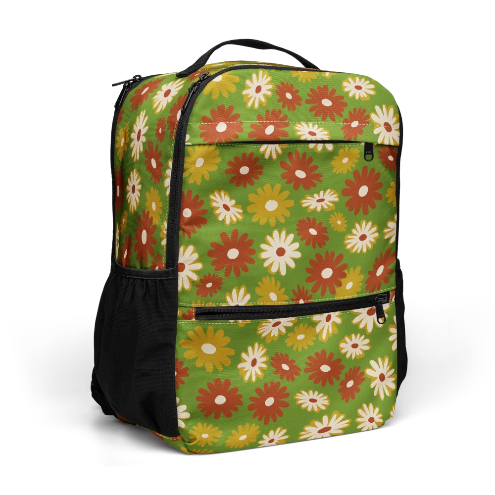 Harvest Daisy on Utility Backpack — Right Front