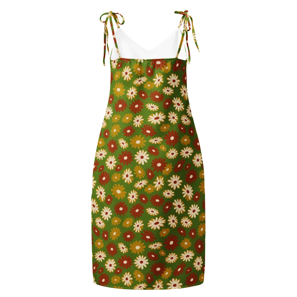 Harvest Daisy on Slip Dress — Back