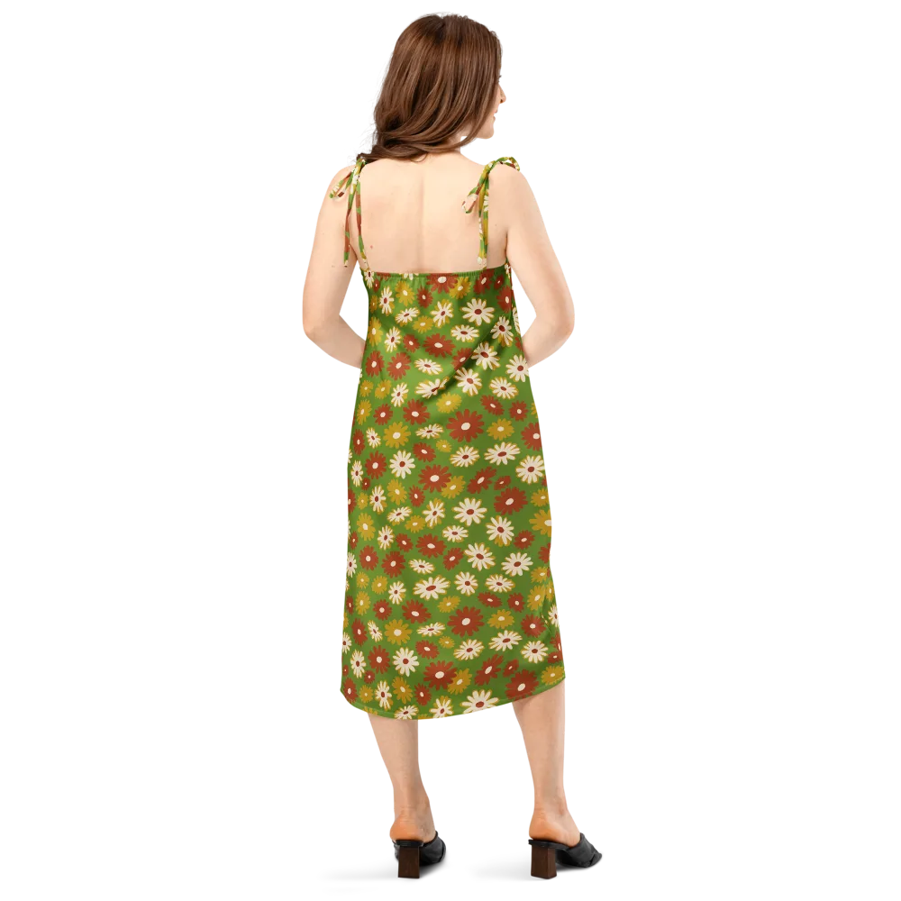Harvest Daisy on Slip Dress — Back
