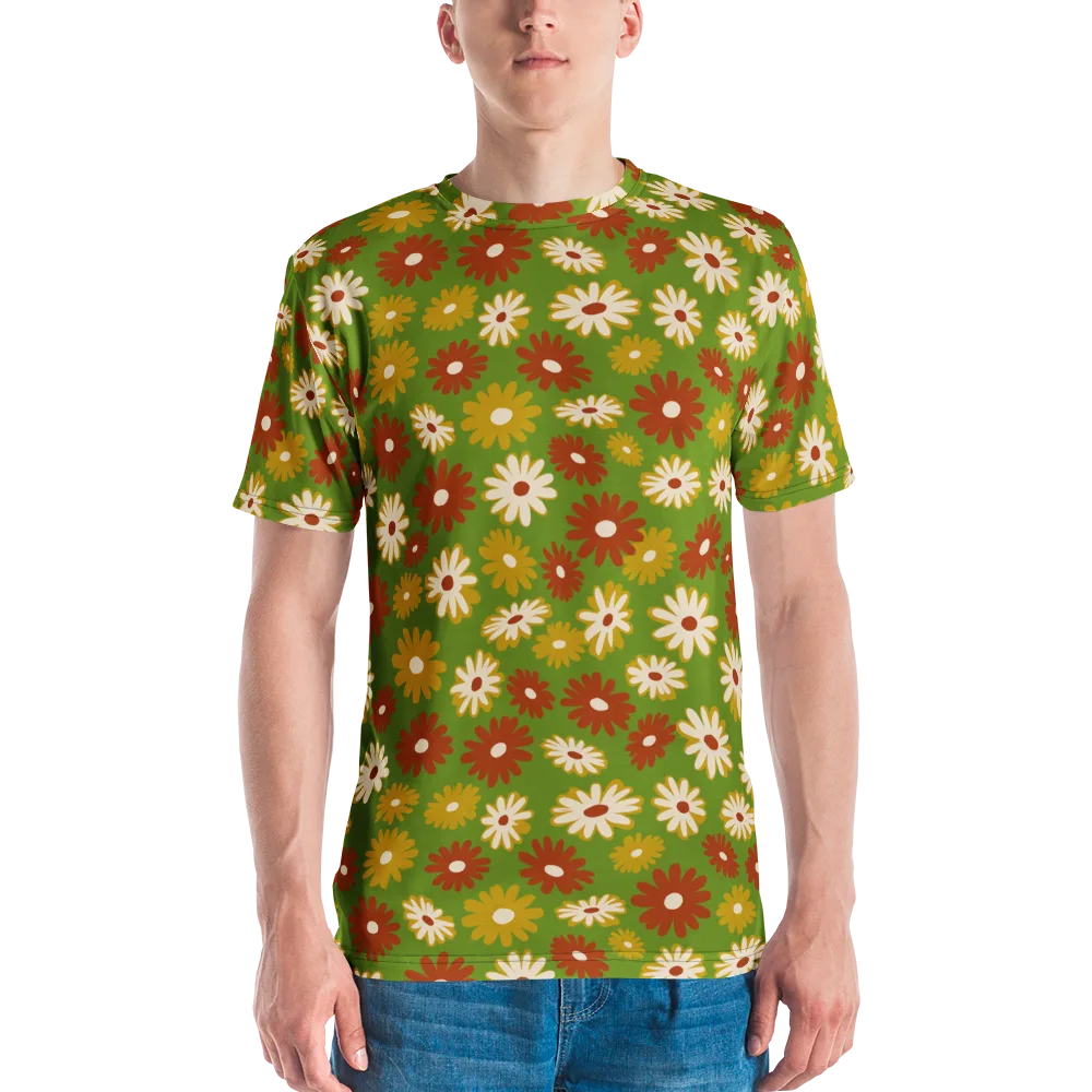 Harvest Daisy on Men's Crew Neck T-Shirt — Front