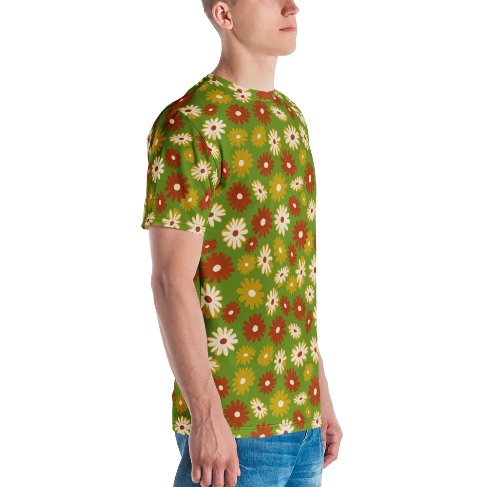 Harvest Daisy on Men's Crew Neck T-Shirt — Right