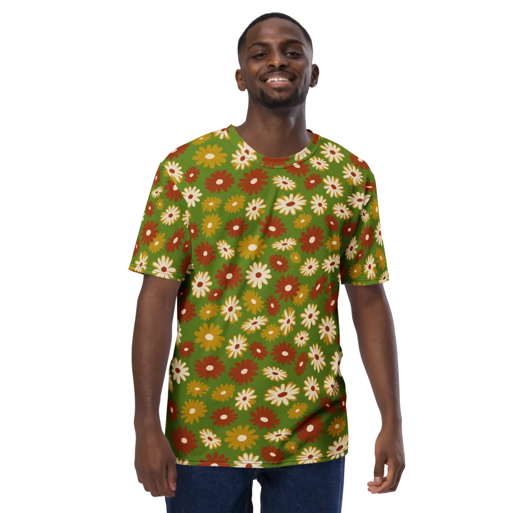 Harvest Daisy on Men's Crew Neck T-Shirt — Front
