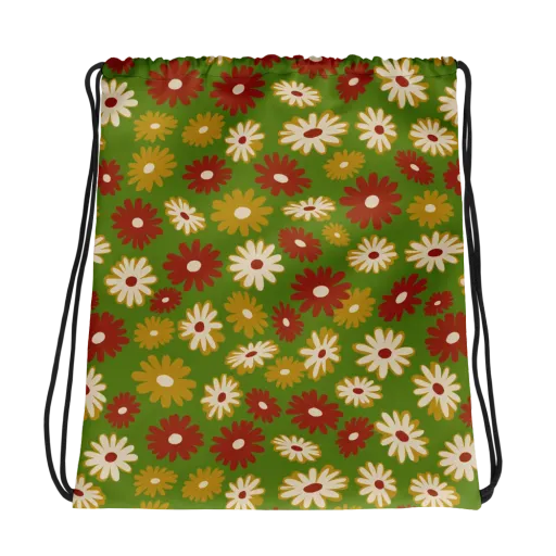 Harvest Daisy on a Drawstring Bag