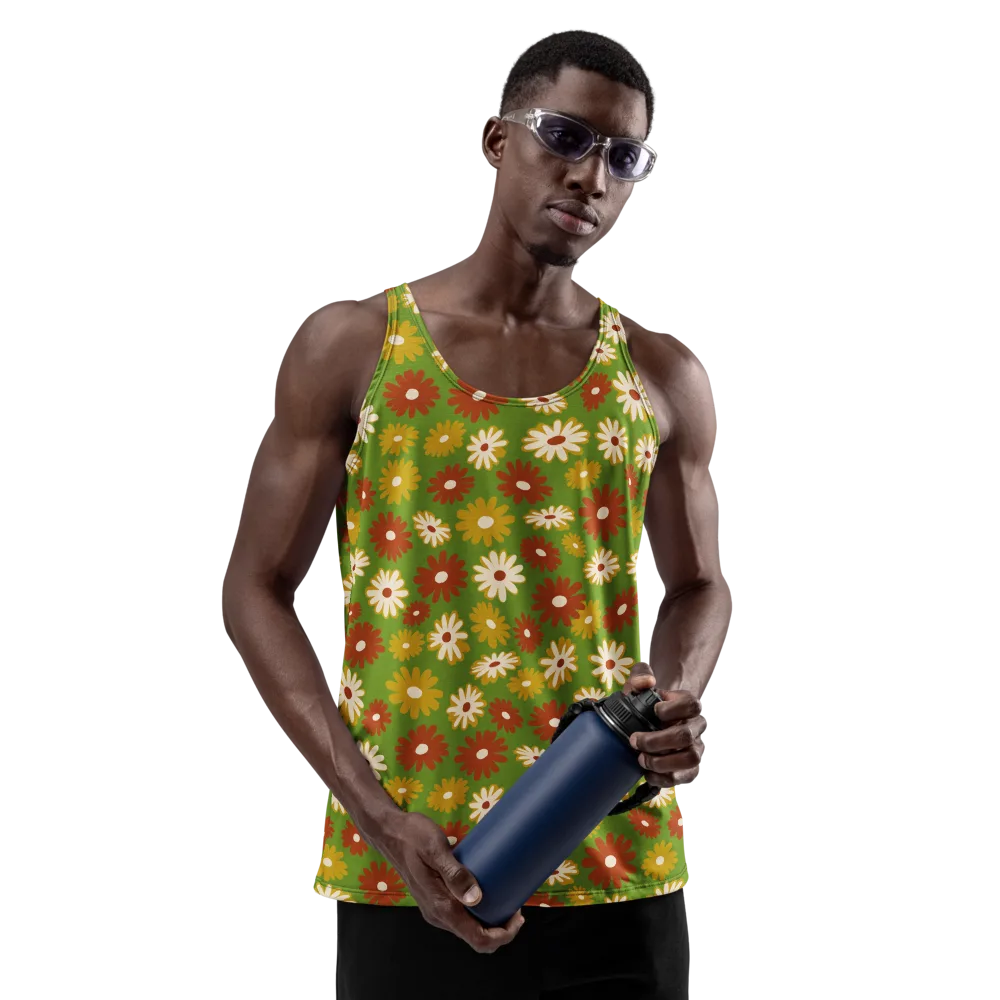Harvest Daisy on Men's Tank Top — Front