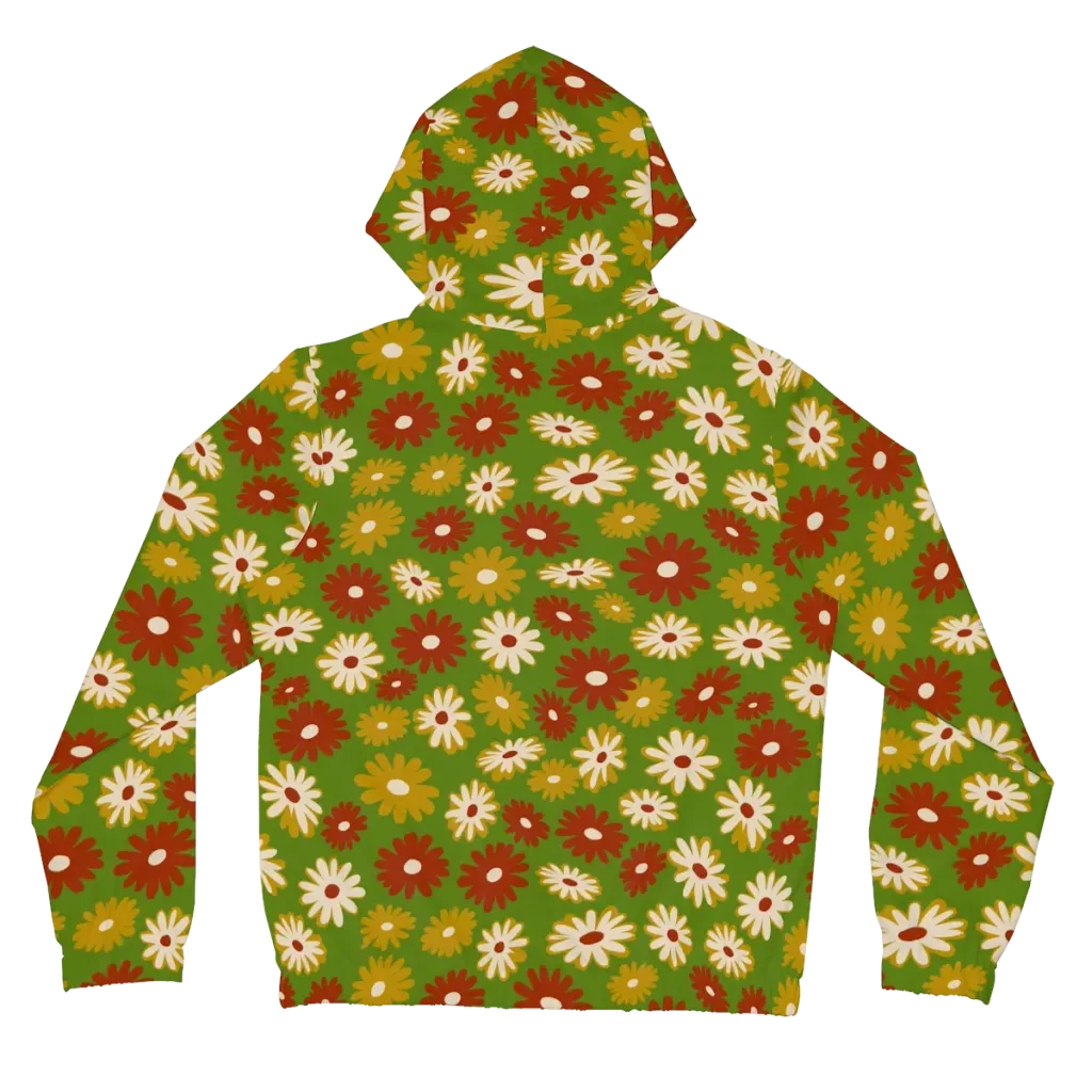 Harvest Daisy on Women's Full-Zip Hoodie — Back
