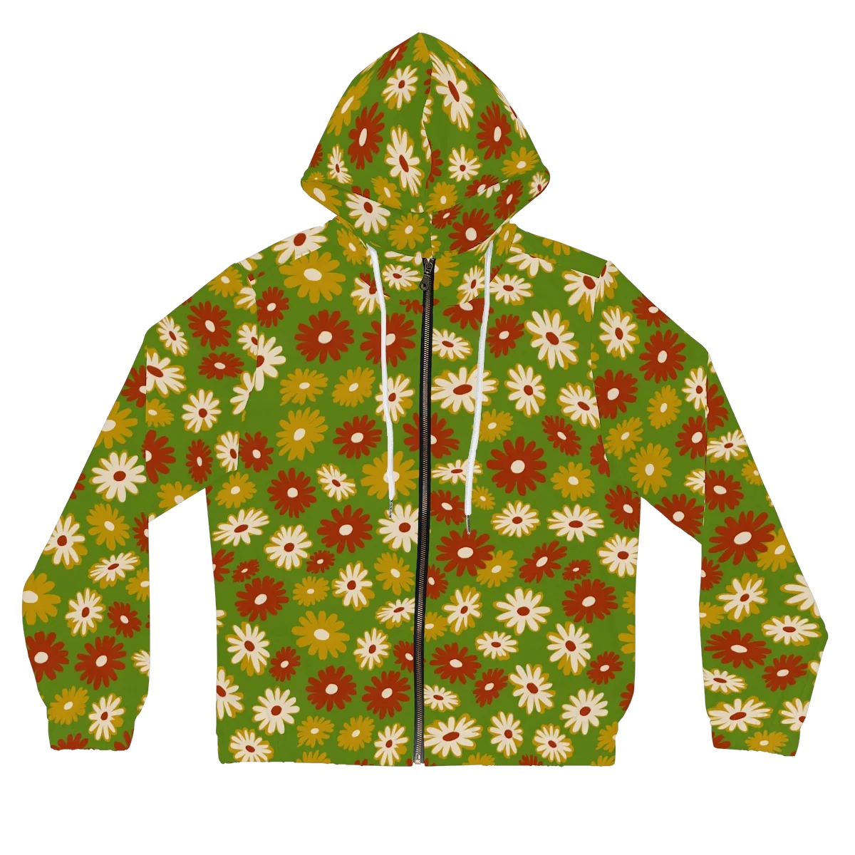 Harvest Daisy on Women's Full-Zip Hoodie — Front