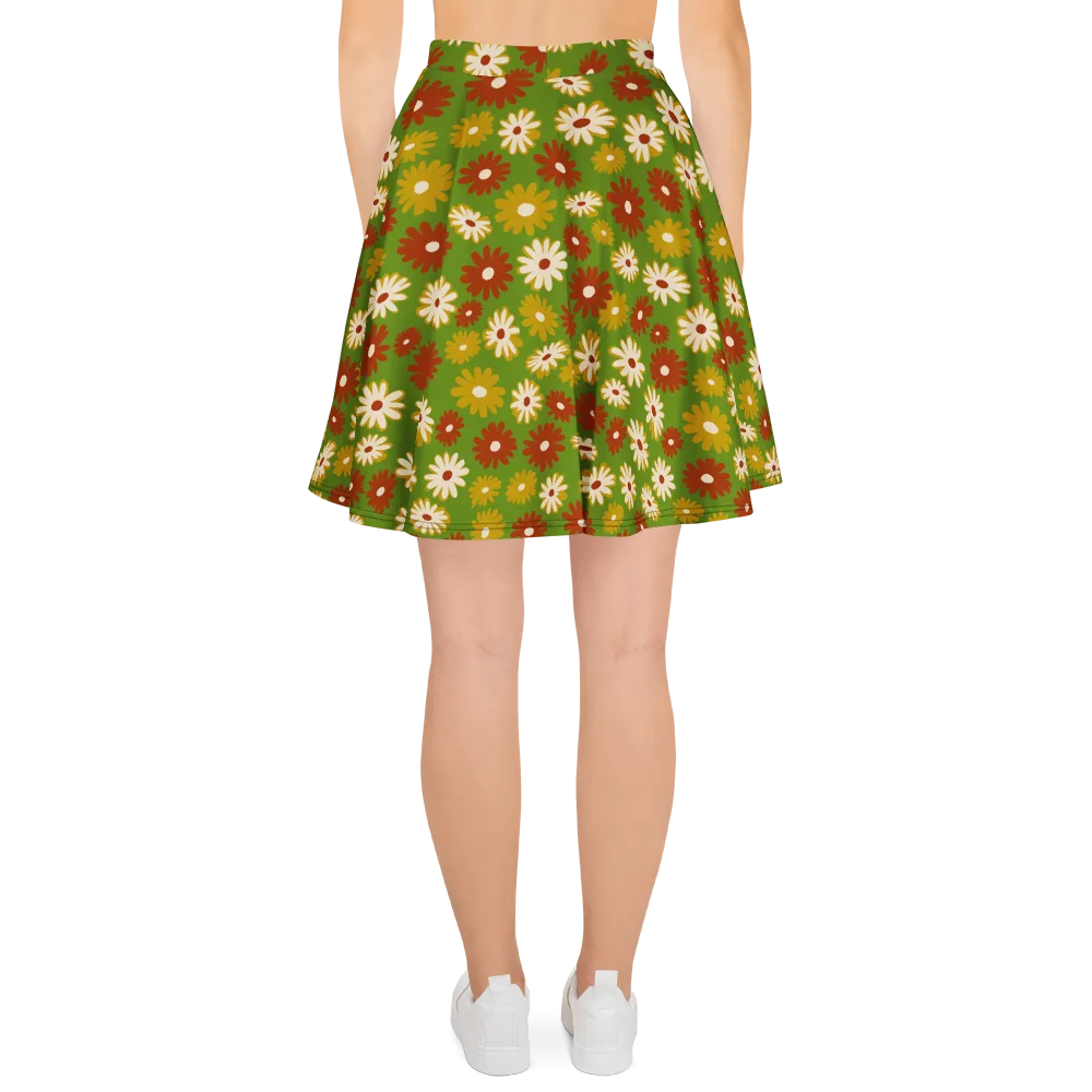 Harvest Daisy on Skater Skirt — Back