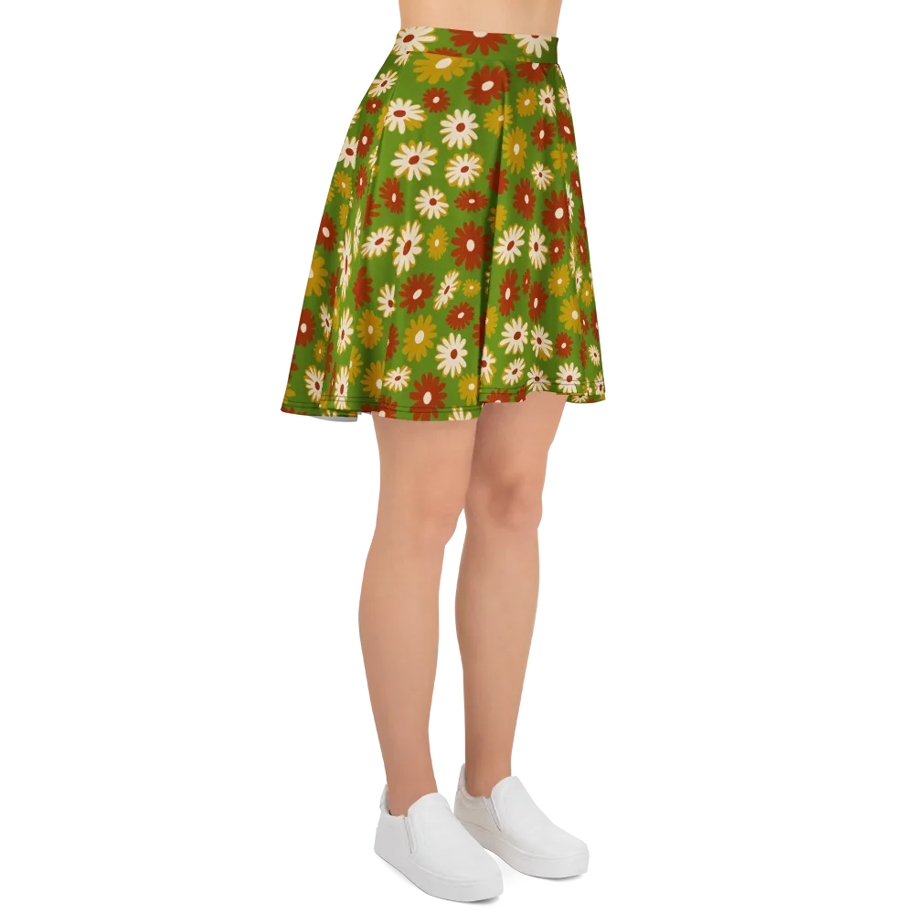 Harvest Daisy on Skater Skirt — Right