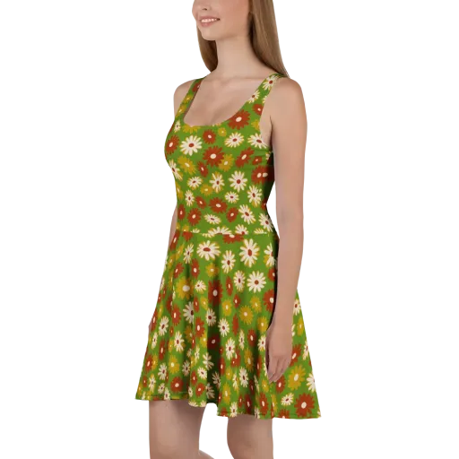 Harvest Daisy on a Skater Dress