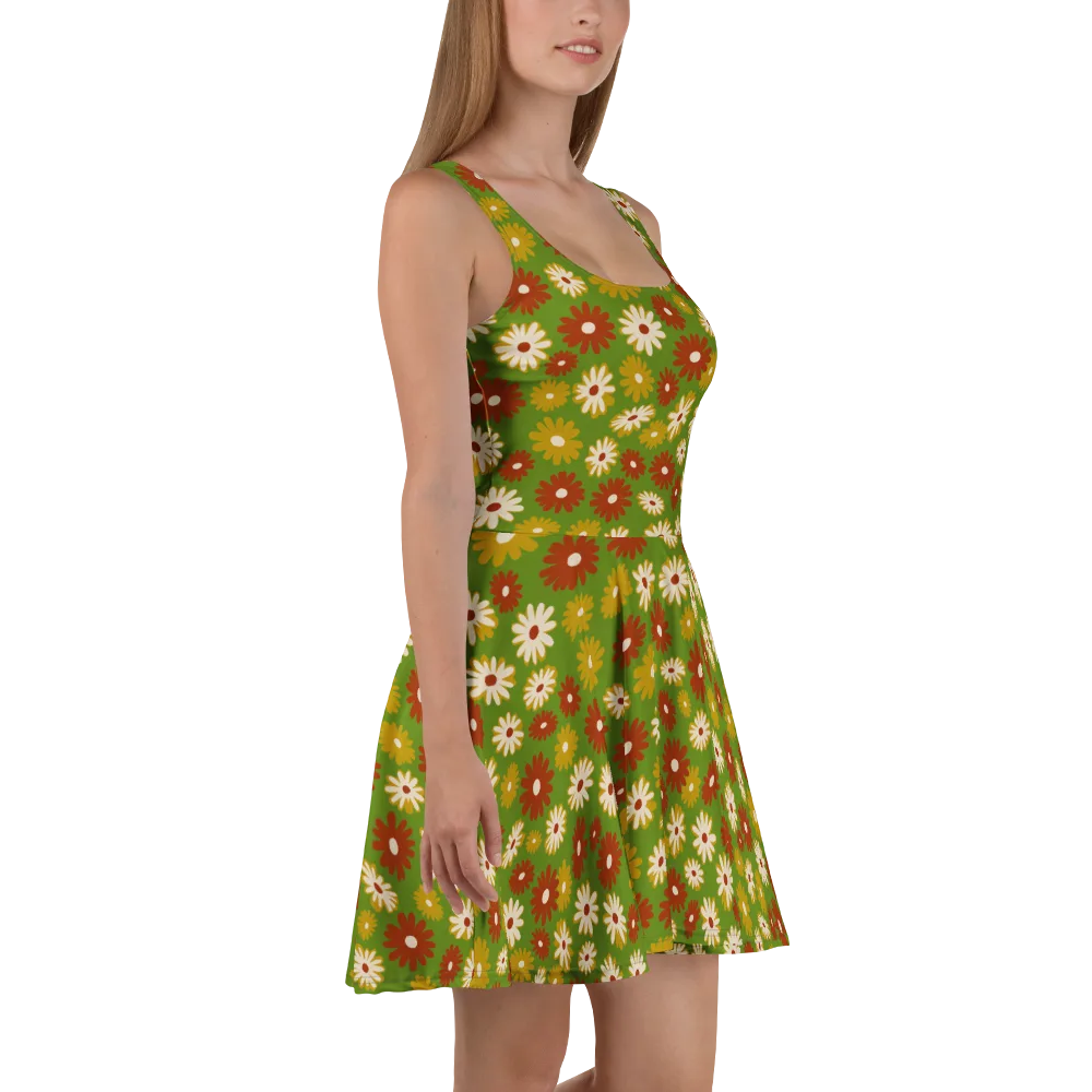 Harvest Daisy on Skater Dress — Right