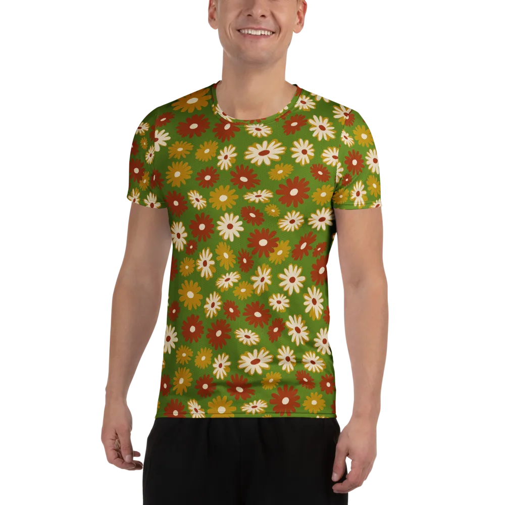 Harvest Daisy on Men's Athletic T-Shirt — Front