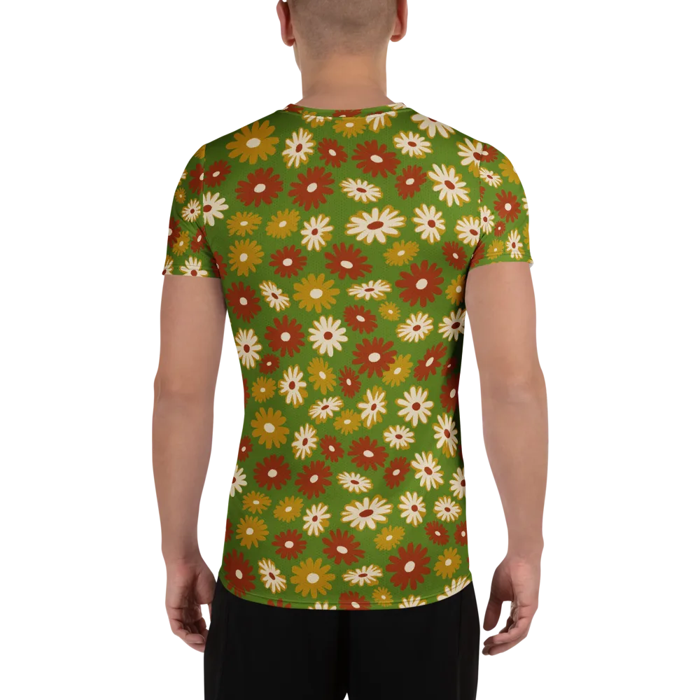Harvest Daisy on Men's Athletic T-Shirt — Back