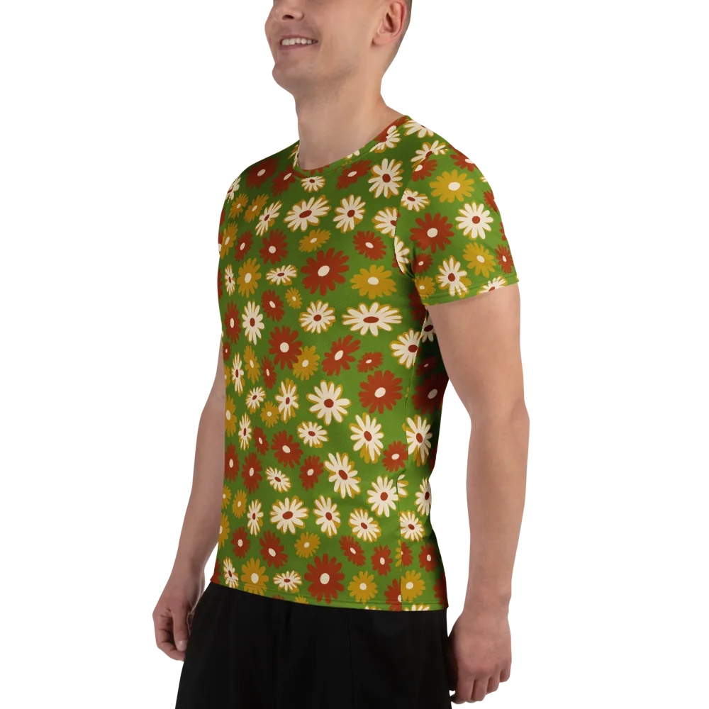 Harvest Daisy on Men's Athletic T-Shirt — Left