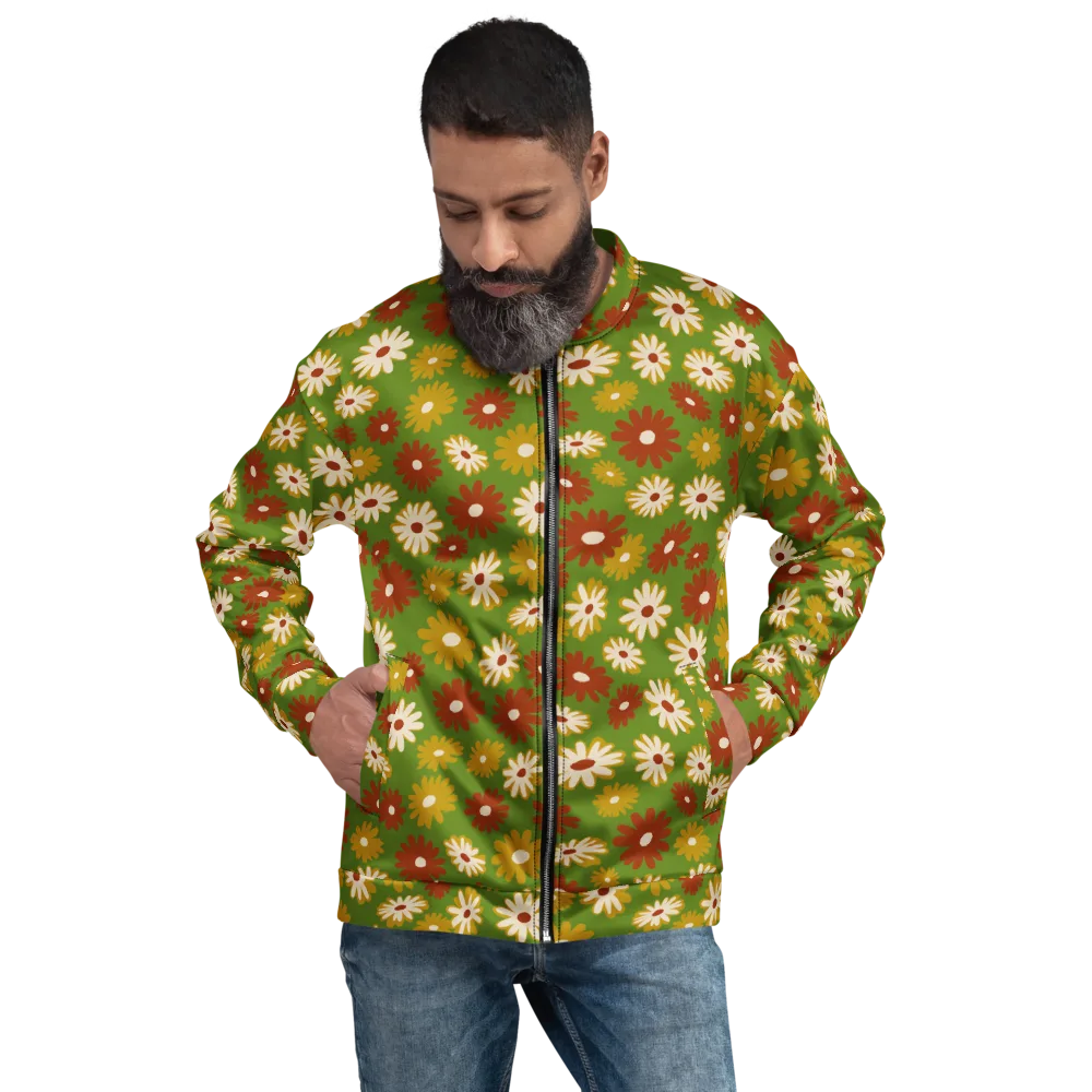 Harvest Daisy on Bomber Jacket — Front