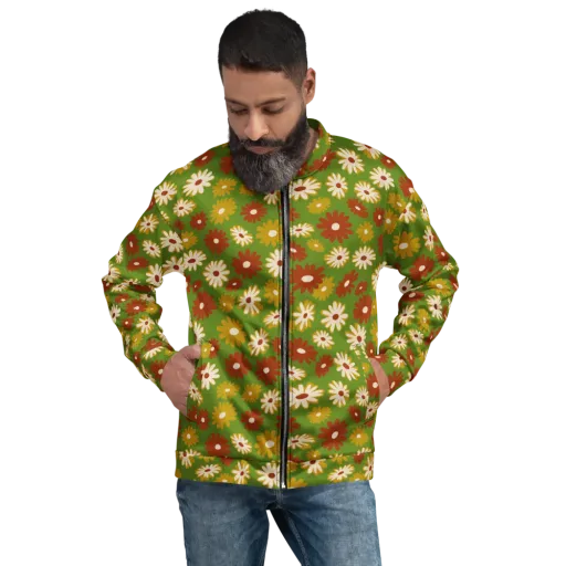Harvest Daisy on a Bomber Jacket